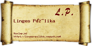 Linges Pólika névjegykártya