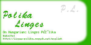 polika linges business card